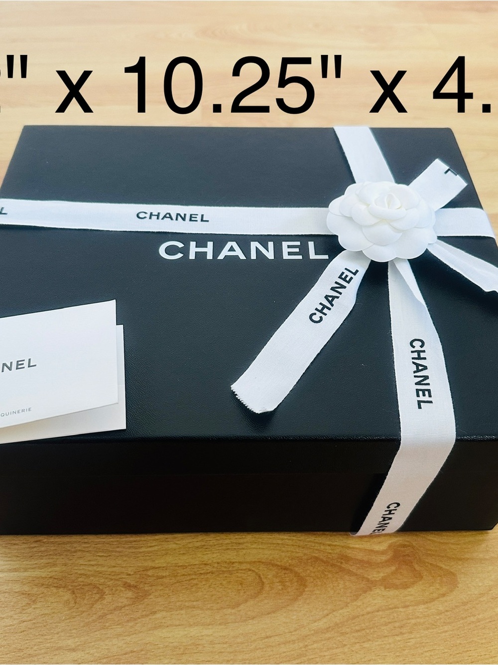 Chanel Gift Box - black small shoe gift box {empty} (12" x 10.25" x 4.5")